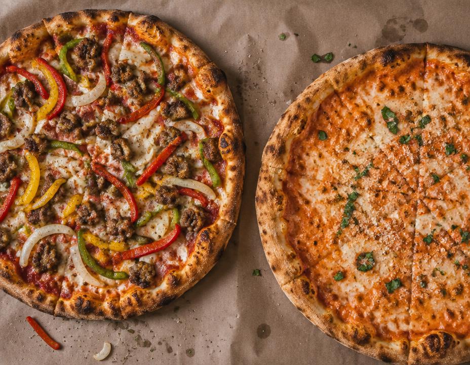 Sausage & peppers pizza